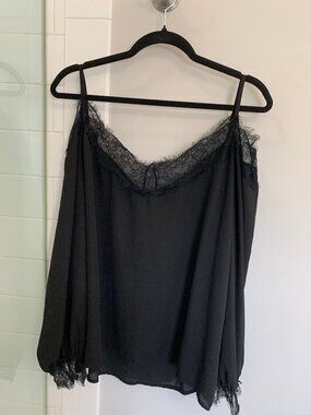 SHEIN Off the Shoulder Long Sleeve Lace Women's Blouse 3XL